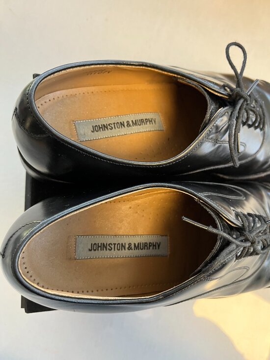 Johnston & Murphy Men’s Black Cap Toe Oxford Dress Shoes Size 9 main image 4
